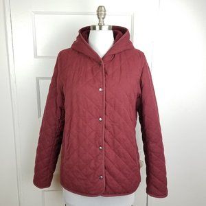 Uniqlo | Red Quilted Fleece Lined Parka Size M